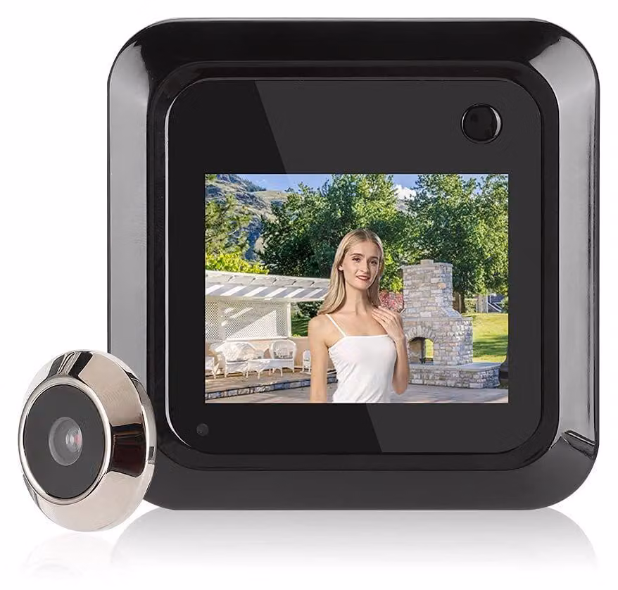 Visiera per citofono intelligente HD da 2,4 pollici, telecamera spion per porte digitale con ampio angolo di visione di 95°