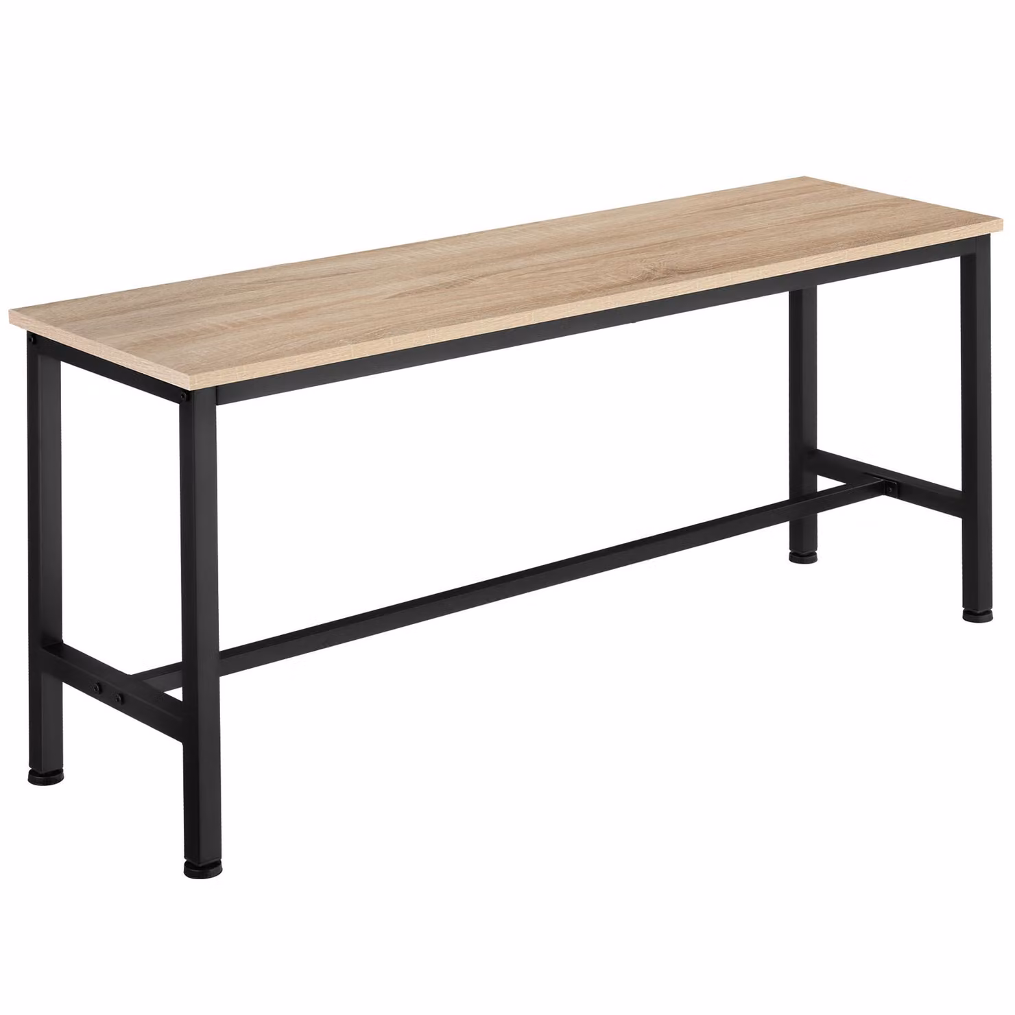 Set di 2 panchine Fairfield Tectake in stile industriale, colore rovere e beige, L/P/H: 200 x 32,5 x 50 cm