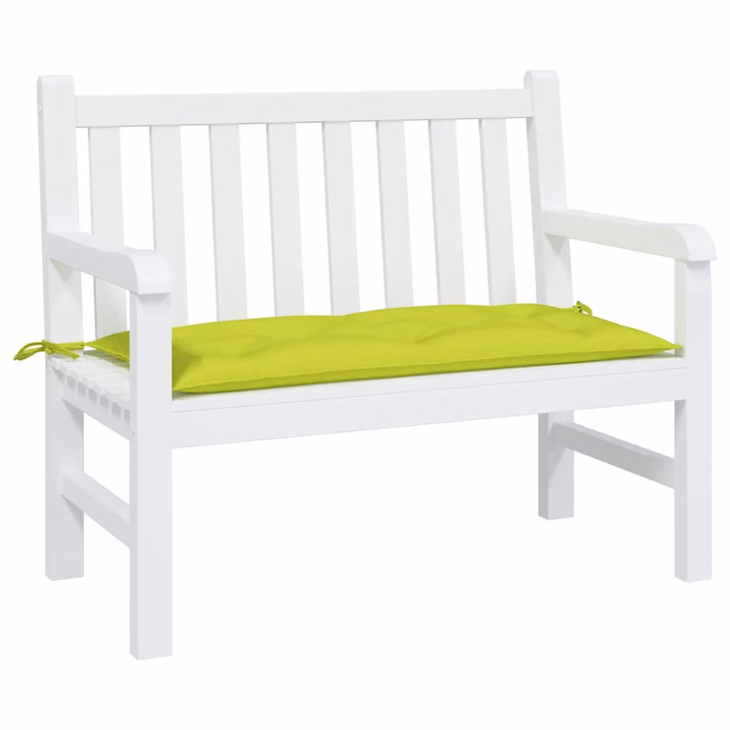 vidaXL Cuscino per Panca Verde Brillante L: 100 cm, P: 50 cm, H: 7 cm in Tessuto Oxford Idrorepellente e Traspirante