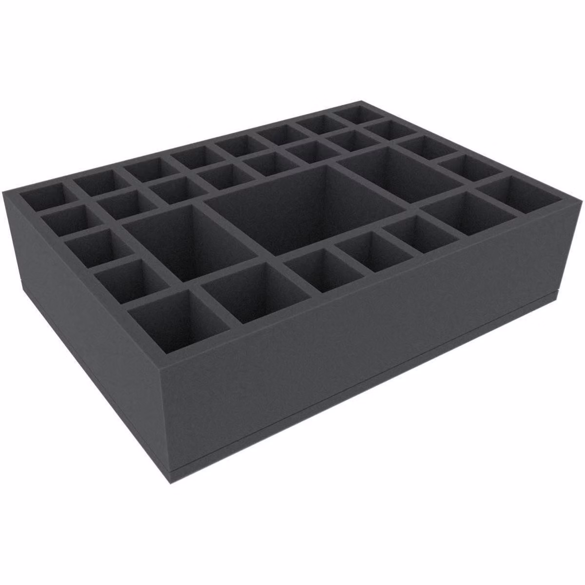Inserto in schiuma 360x260x90 mm con 30 scomparti per giochi da tavolo