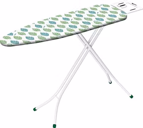 Asse da Stiro Bianco Regolabile 144x38 cm con Portacaldaia