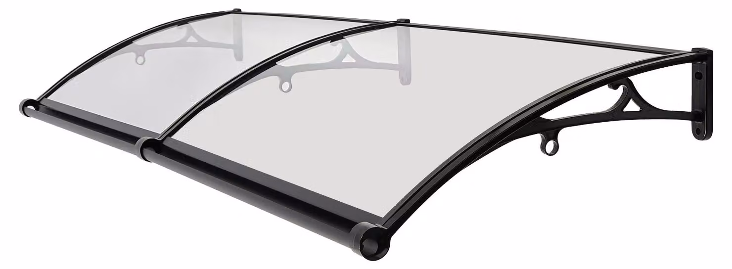 Copertura in alluminio per porta d'ingresso, 200 x 60 cm - Protezione dalla pioggia