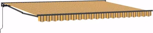 Tenda retrattile manuale Giallo, Grigio e Bianco 4 × 3,5 m 3420450