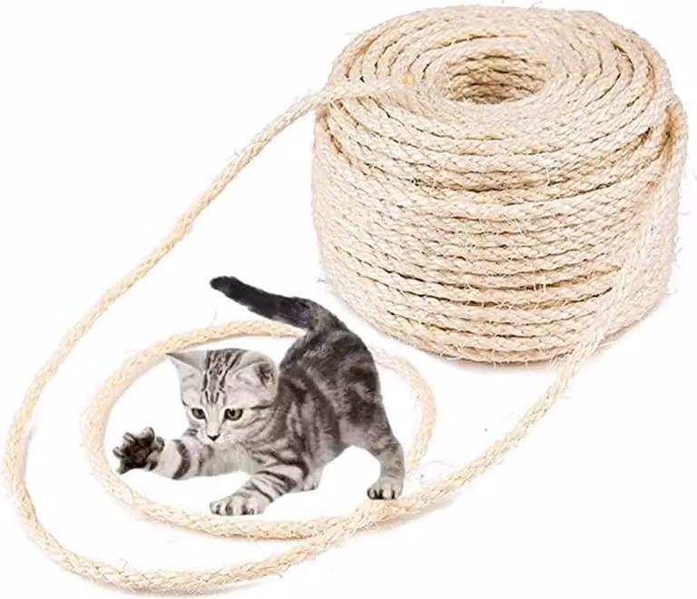 Corda di sisal per tiragraffi - materiale naturale - 30m - 6mm