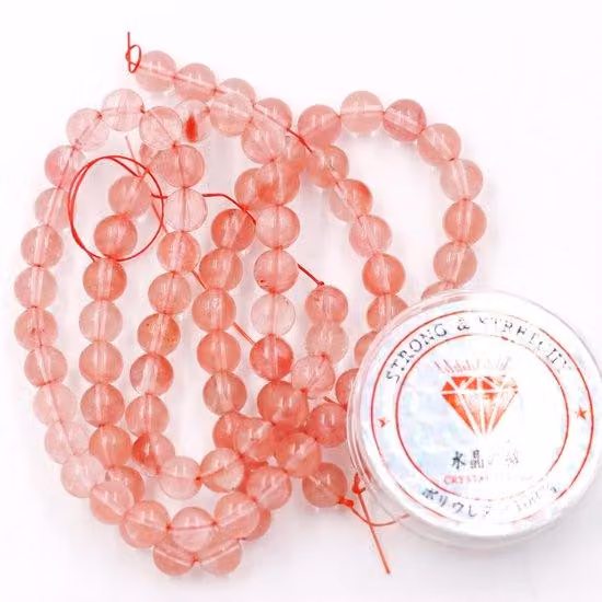 Kit fai-da-te per gioielli con pietre energetiche e quarzo ciliegia da 6 mm