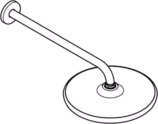 Soffione GROHE Tempesta 250 braccio doccia 380 mm nero opaco