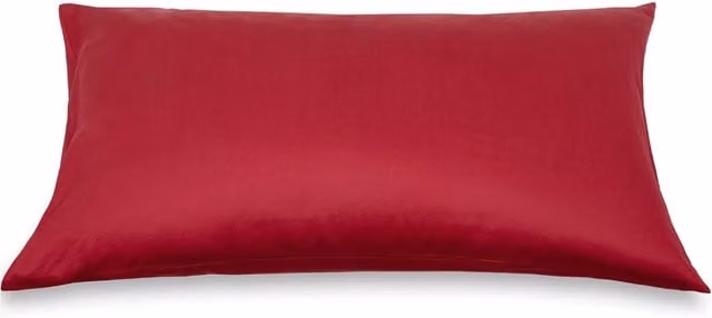 Federa copricuscino DaunenStep Oasi Deluxe in cotone pettinato rosso – 1