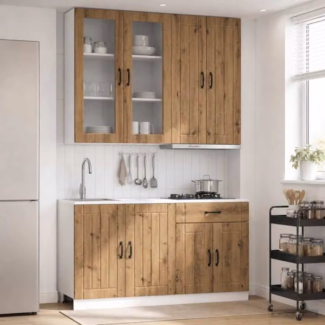 Unità Cucina LUCCA 4 pz Rovere Artigianale Legno ingegnerizzato 3438334