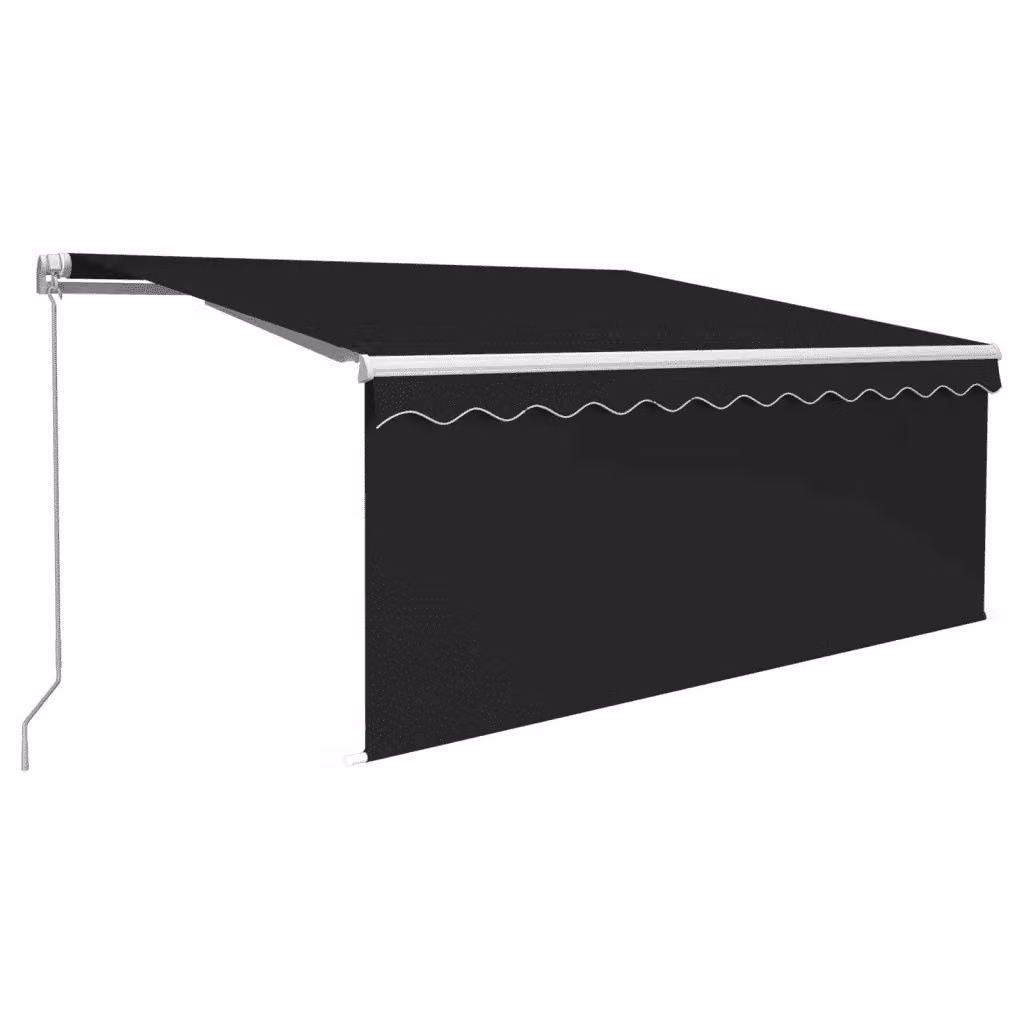 Tenda da sole retrattile manuale Videx in alluminio e poliestere colore antracite L: 300 cm, P: 250 cm – 2