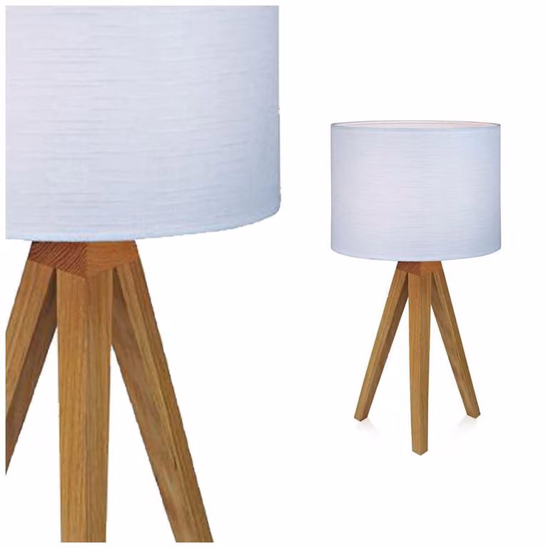 Lampada da tavolo KULLEN oak 1 lampadina