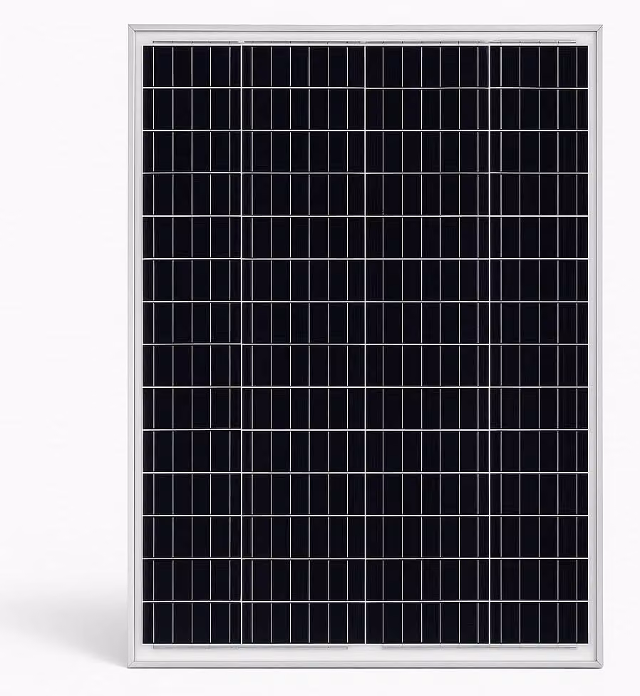 Pannello solare monocristallino da 50 W, colore nero, dimensioni 70x54,1x2,9 cm