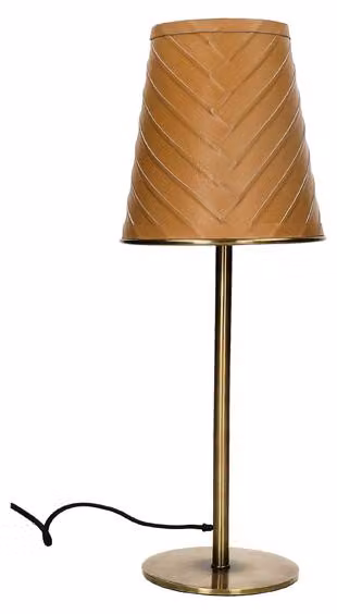 Lampada da tavolo Pomax Cinette, colore marrone, diametro 19 cm, altezza 51 cm