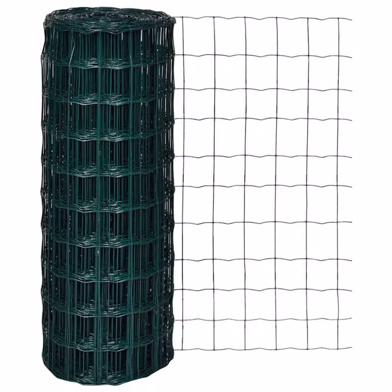 Recinzione Europea vidaXL in Acciaio Rivestito in PVC Verde L: 10 m, H: 2,2 m
