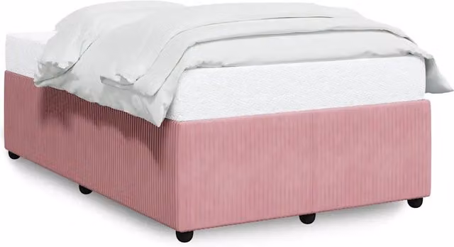 Letto matrimoniale | Letto per adulti | Giroletto senza Materasso Rosa 120x190 cm Velluto