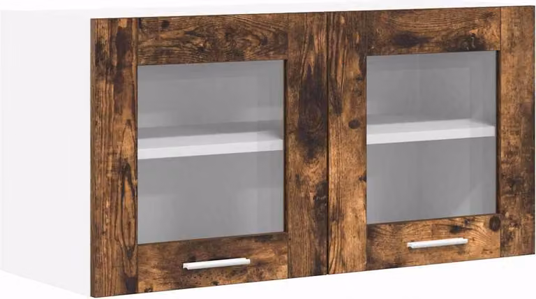Armadio pensile Rovere Affumicato e Bianco 80 x 31 x 40 cm