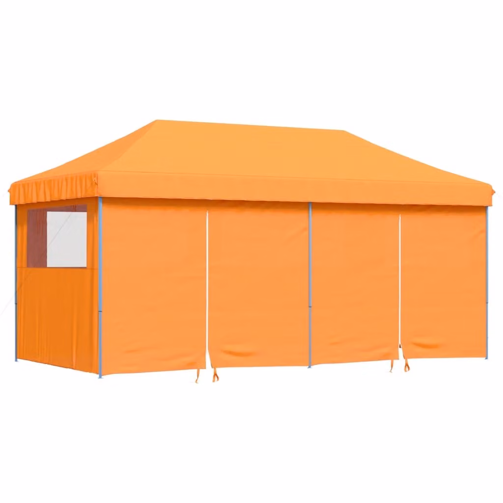 Tendone per Feste Pieghevole Pop-Up con 4 Pareti Arancione