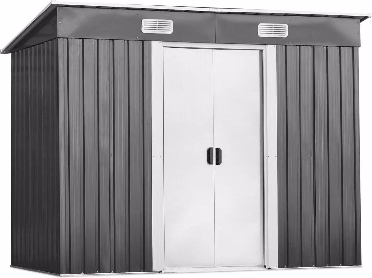 Capannone COSTWAY capannone da giardino in metallo 5m³ 238x131x181cm