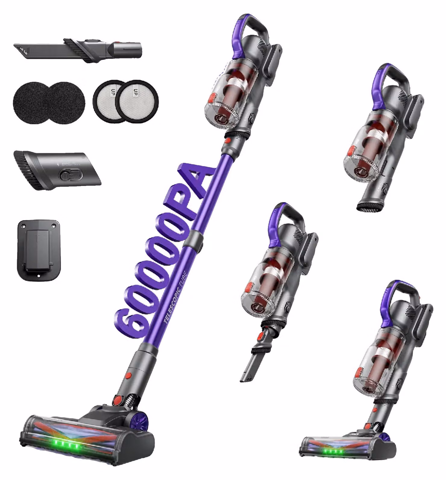 Aspirapolvere senza fili, potente aspirazione, lunga durata della batteria, compatibile con EV3, spina europea da 220V-240V