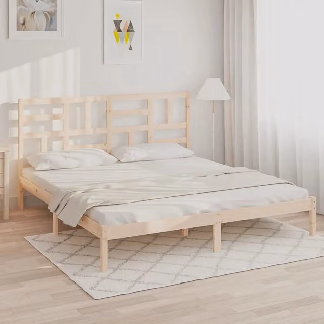 Giroletto senza Materasso-Struttura Letto in Legno Massello 180x200 cm