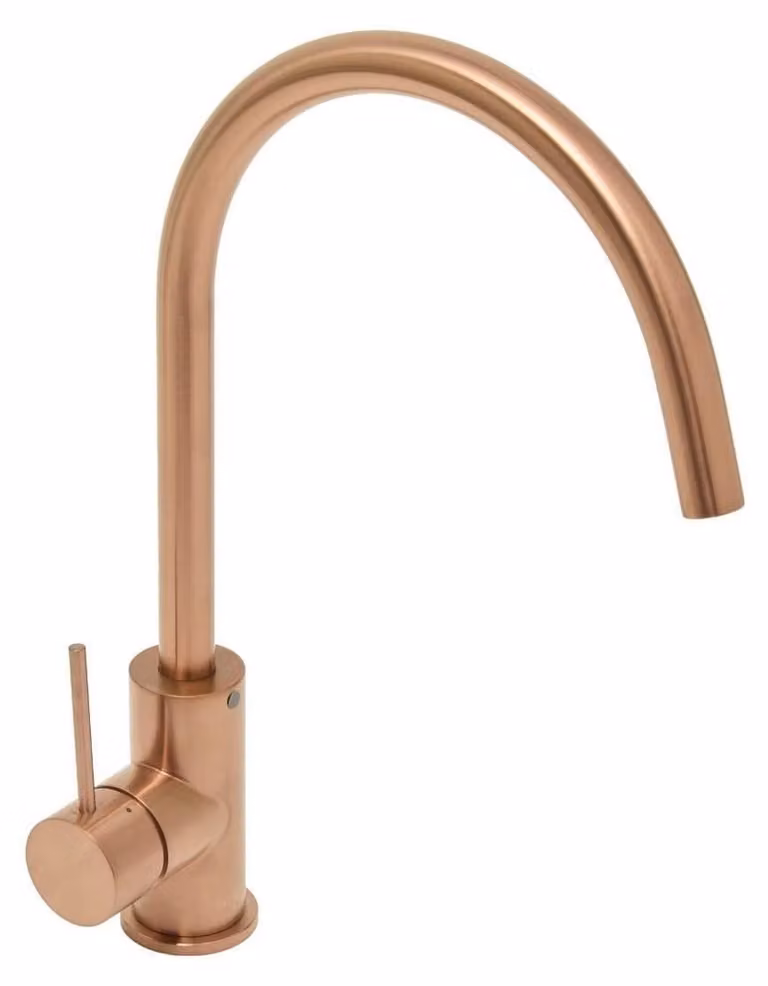 Miscelatore monocomando per lavabo SAT Aurum, orientabile, 36,3 cm, acciaio inossidabile, oro rosa spazzolato