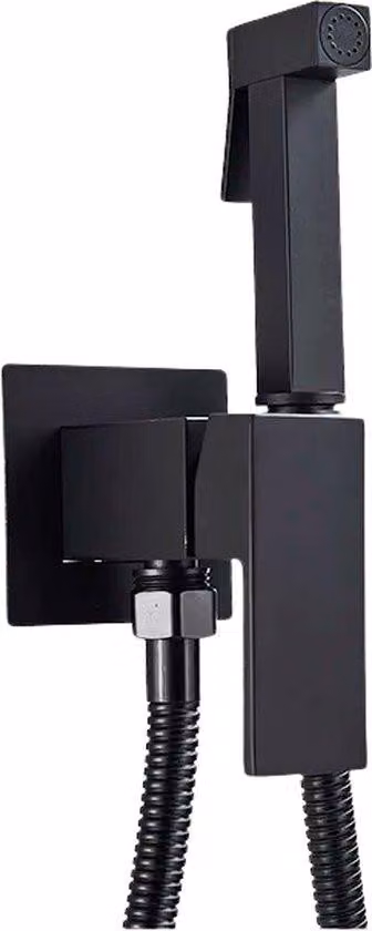 Doccetta per bidet, nera, spruzzatore per WC
