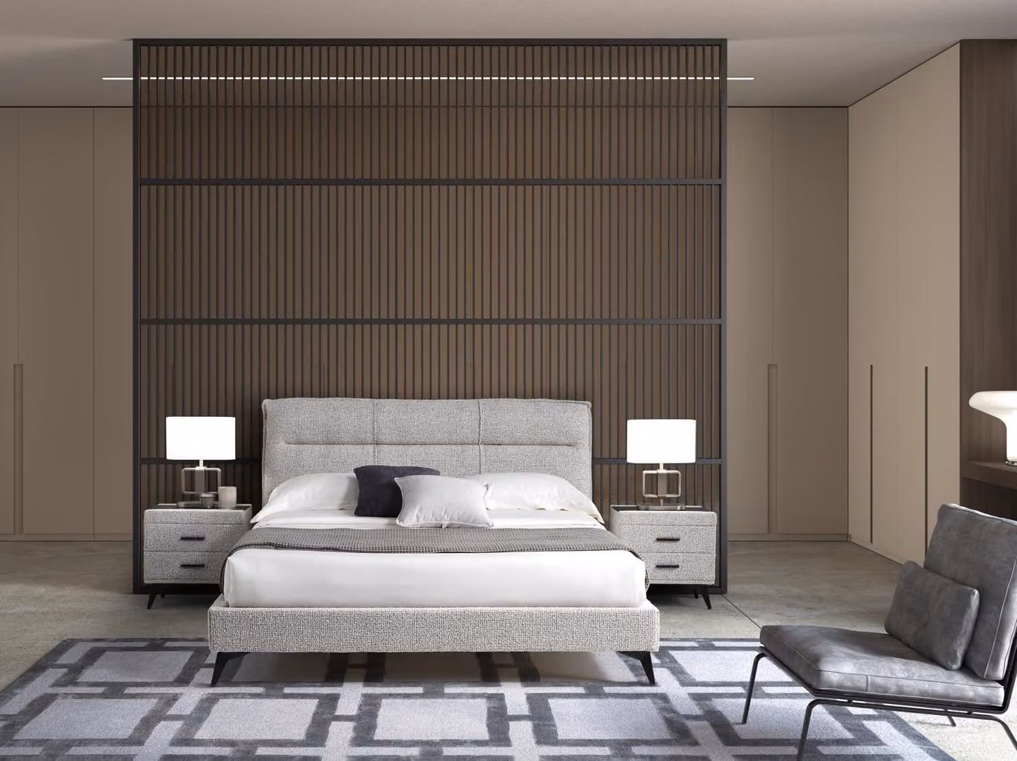 Letto TRIESTE 140x195 cm Bianco