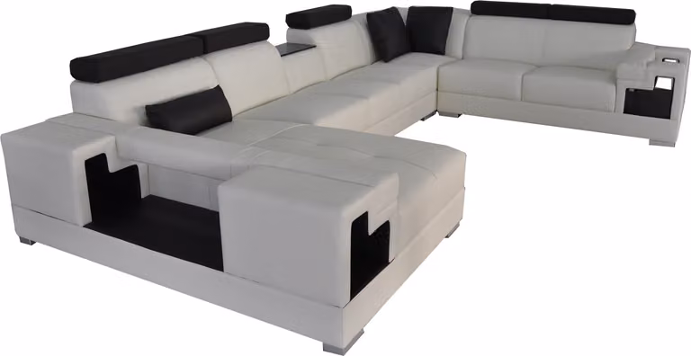 Ledersofa Eck Sofa Couch Wohnlandschaft Sofas Couchen Garnitur Design Modern