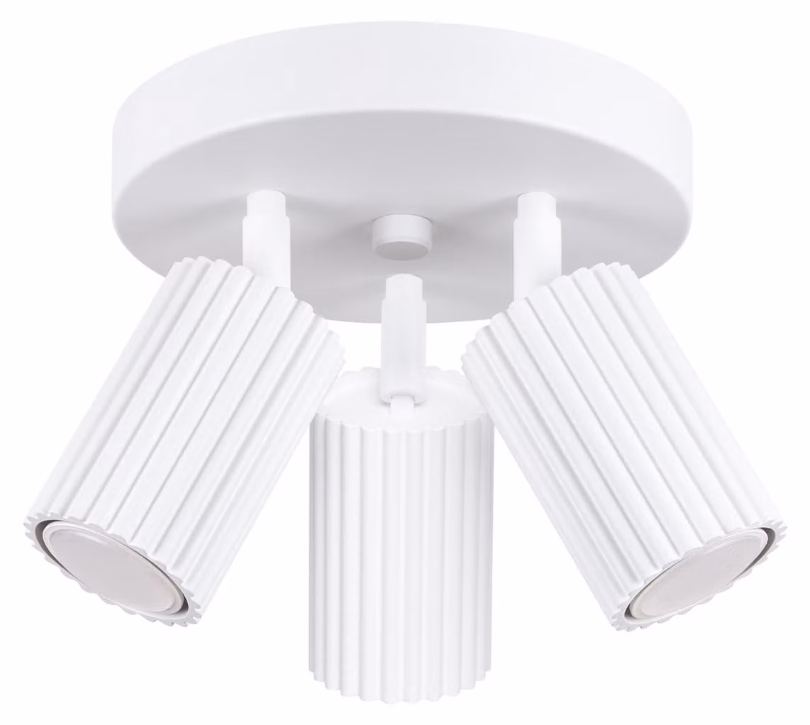Lampada da soffitto KARBON 3P bianco 3xGU10 10W alluminio 18x19.5x19.5cm Sollux Lighting