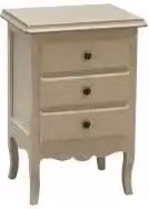 Comodino Shabby Chic KIVIO in legno bianco laccato per camera da letto
