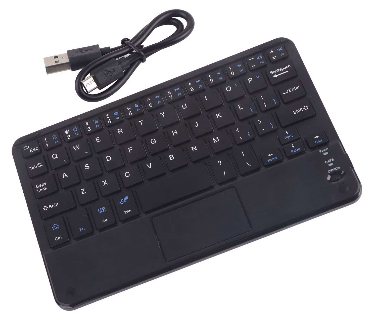 Tastiera Bluetooth wireless, 90 ore, tastiera sottile, digitazione confortevole, batteria ai polimeri di litio per Windows
