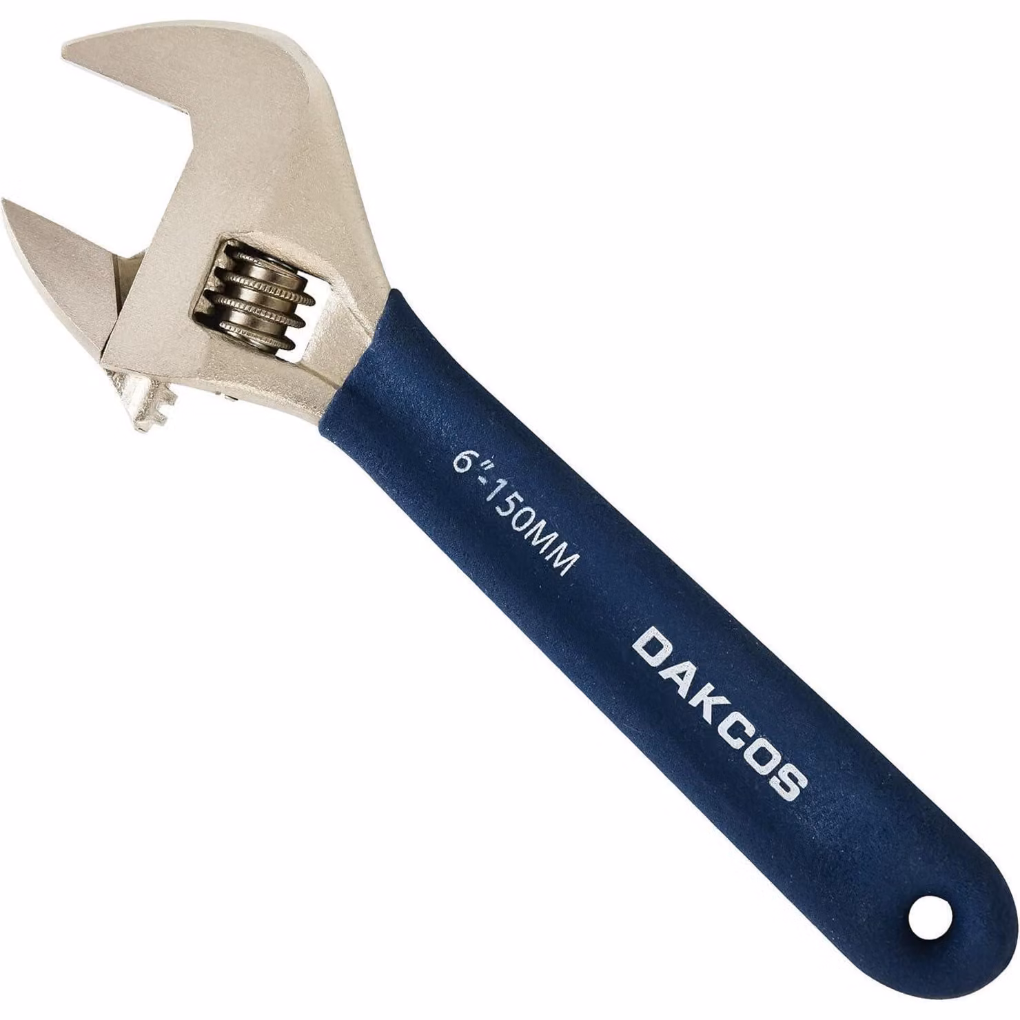 Chiave a forchetta regolabile, chiave inglese da 6"/150 mm, apertura massima di 20 mm, impugnatura in gomma, acciaio C45 nichelato