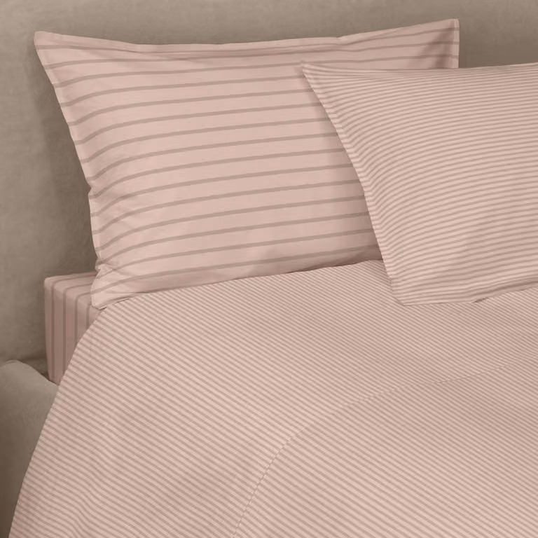 EASY STRIPES Completo letto - Taglia: 1 piazza,Colore: EASY STRIPES - ROSA CIPRIA/BEIGE