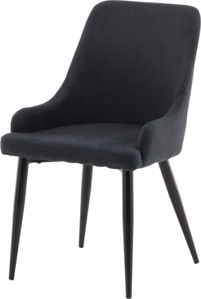 FURNLUX Sedia da sala da pranzo Plaza Black 49cm / Hauptfarbe: Schwarz / Dimensioni: 49 x 58 x 86 cm