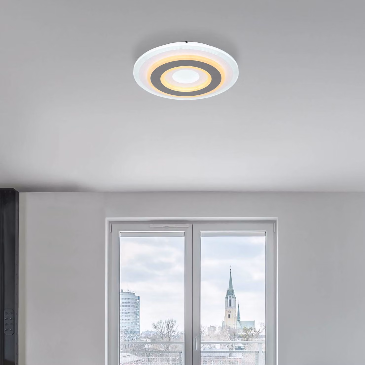 Globo Plafoniera a LED Sabatino, dimmerabile, Bianco / Opale, Soggiorno / Sala da pranzo, Metallo, Moderno, Plafoniera LED