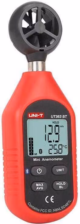 UNI-T, UT363BT, Anemometro digitale, Bluetooth