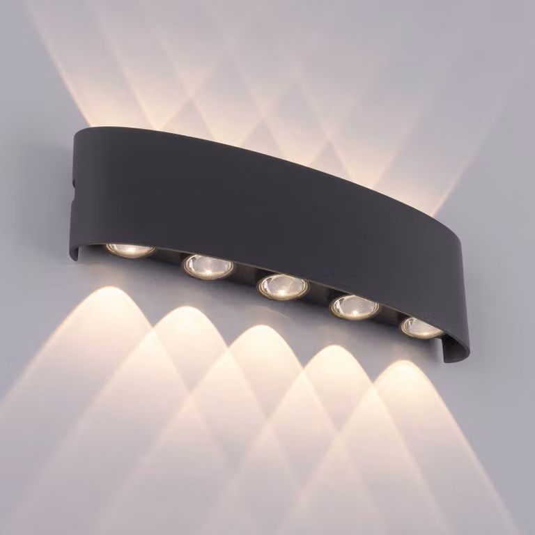 Paul Neuhaus Applique da esterni a LED Carlo, Nero, Alluminio, Moderno, Applique LED da esterni