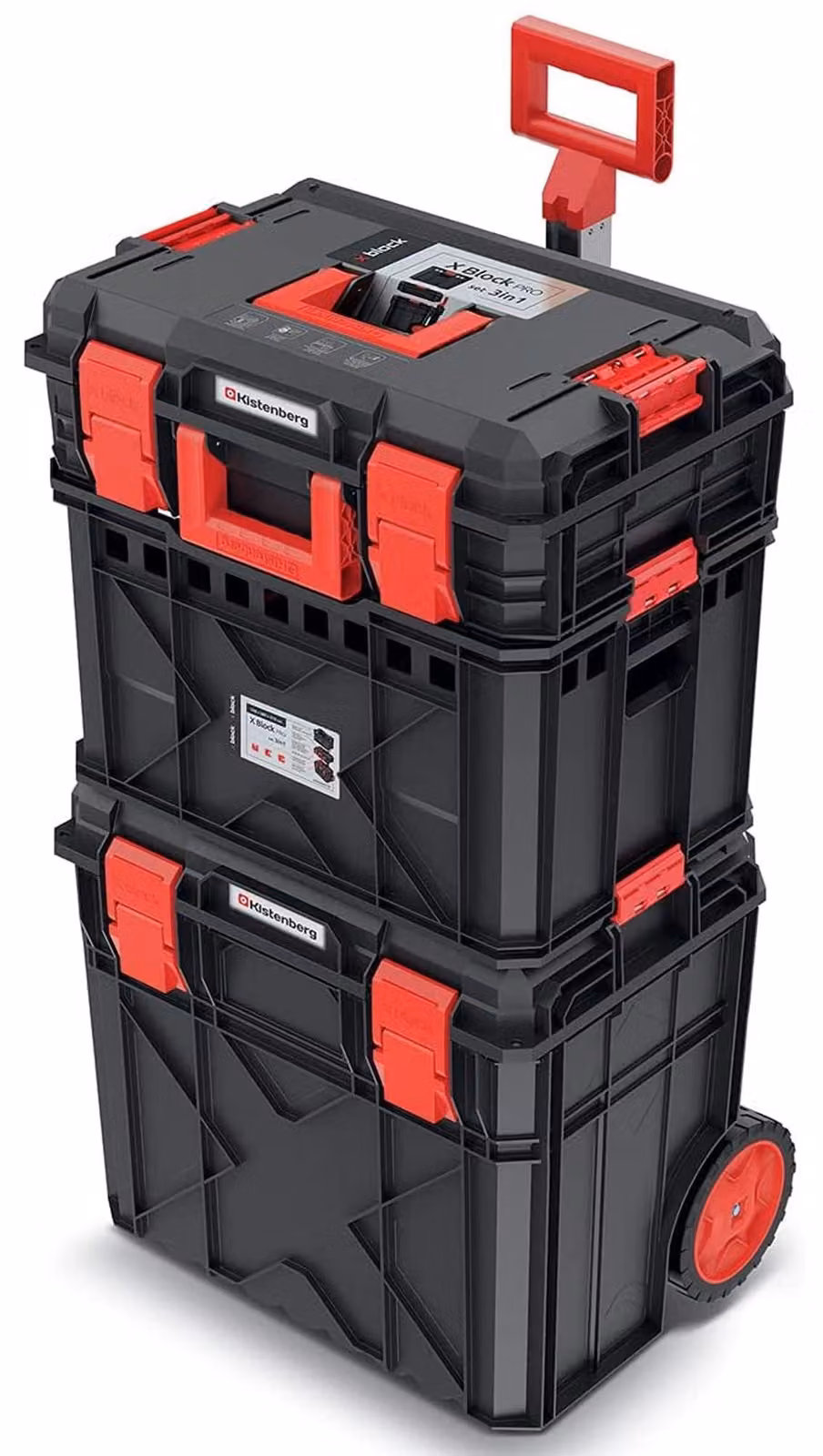 Kit di utensili portatile - Contenitore in plastica impermeabile - 54,6 x 97 x 38 cm - Nero