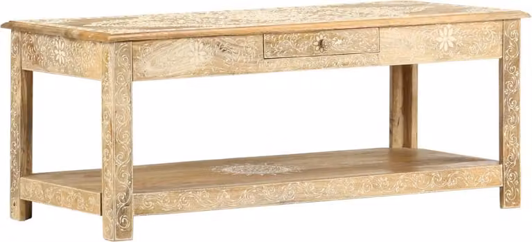 Maison Exclusive - Tavolino 110 x 50 x 45 cm, dipinto a mano, legno massello di mango