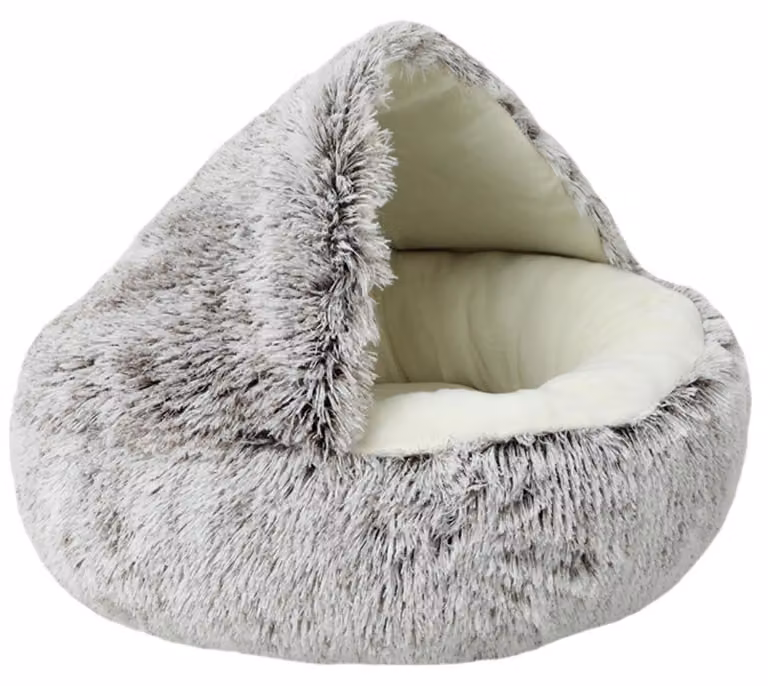Cuccia per animali domestici a forma di ciambella, colore marrone, per un riposo confortevole