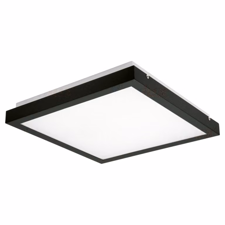 Plafoniera LED quadrata TYBIA bianco-nera 25 W, bianco neutro 2600 lm, alluminio, dimensioni: 6,5 x 32 x 32 cm, IP20, Kanlux