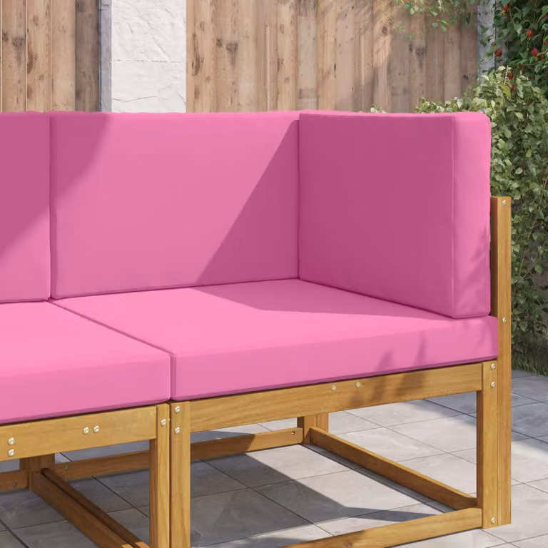 vidaXL Cuscino da divano per esterni in poliestere rosa L 80 cm x P 80 cm