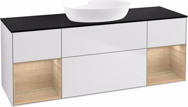 Mobiletto V&B Finion 160cm, Pl bla m, Reg Oa ven, wh. m Lac