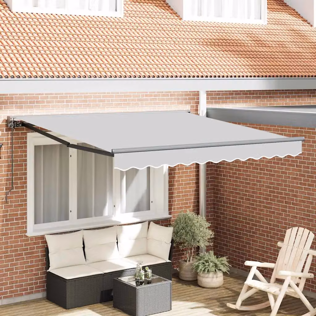 Telaio per tenda da sole a cassetta motorizzata vidaXL in acciaio e alluminio, colore antracite, L: 300 cm x P: 250 cm