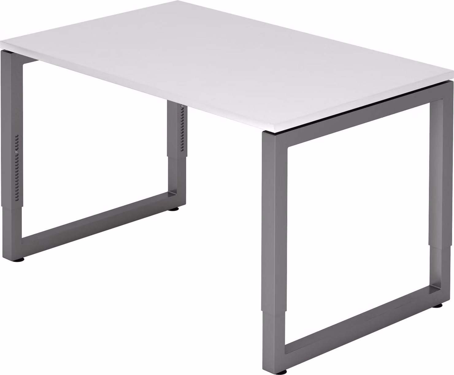 bümö Scrivania Serie-R - Decorazione: bianco, dimensioni: 120 x 80 cm, struttura: grafite