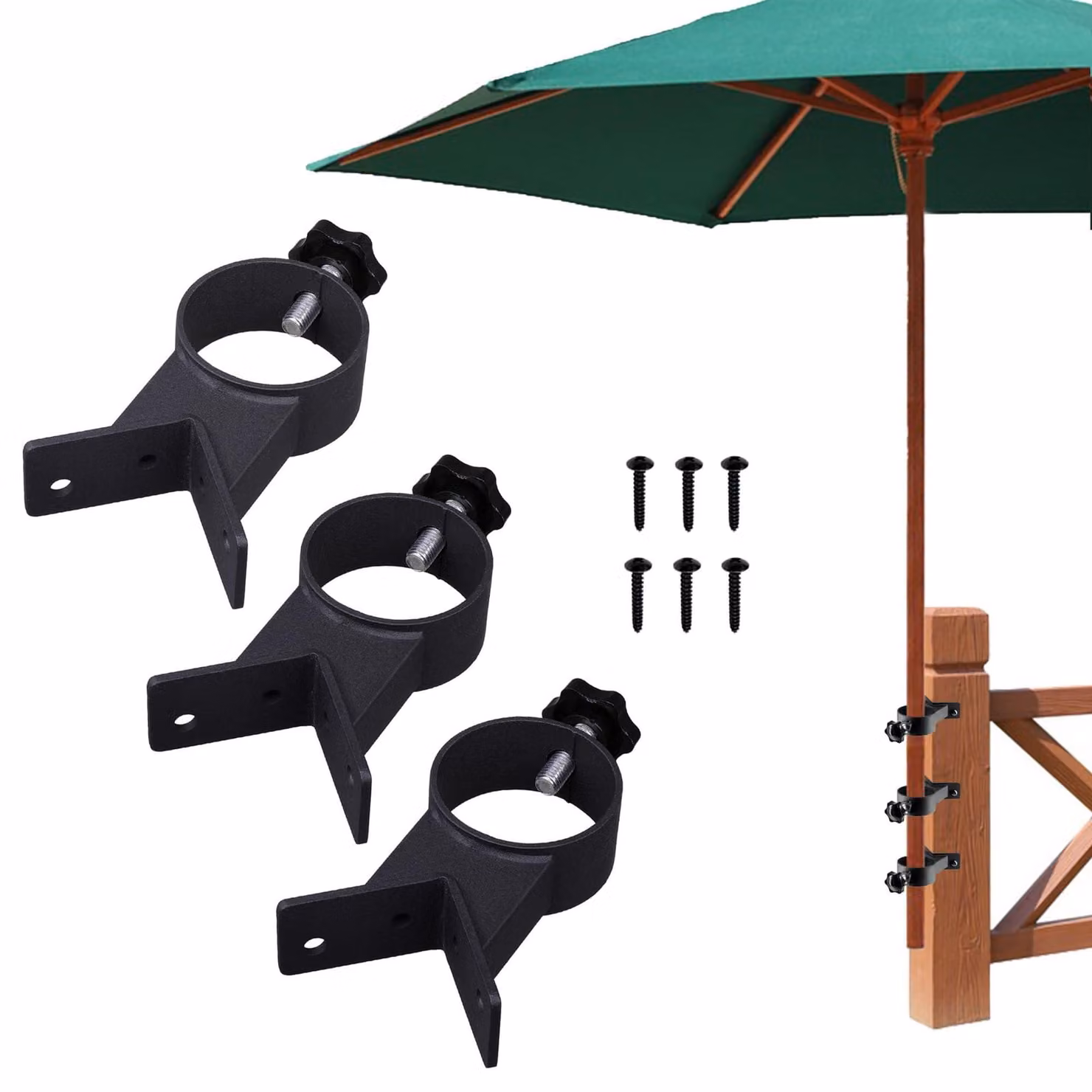 Elzusha - Set di 3 portapacapelli per uso esterno