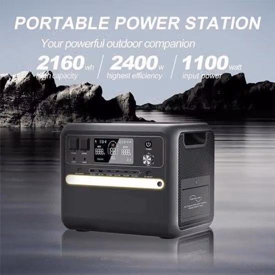 Centralina portatile di alimentazione – Fonte di energia mobile – Capacità di 2160 Wh – Uscita AC da 2400 W