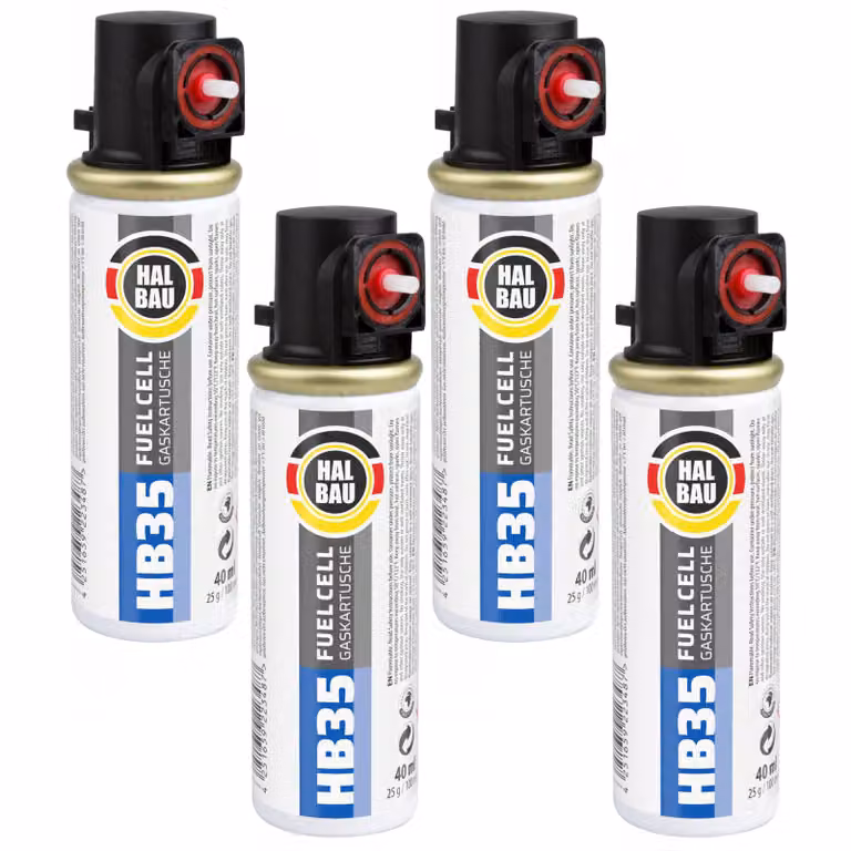 Cartuccia di ricambio HALBAU da 100 mm e 40 ml per pistola sparachiodi, confezione da 4 cartucce HB35
