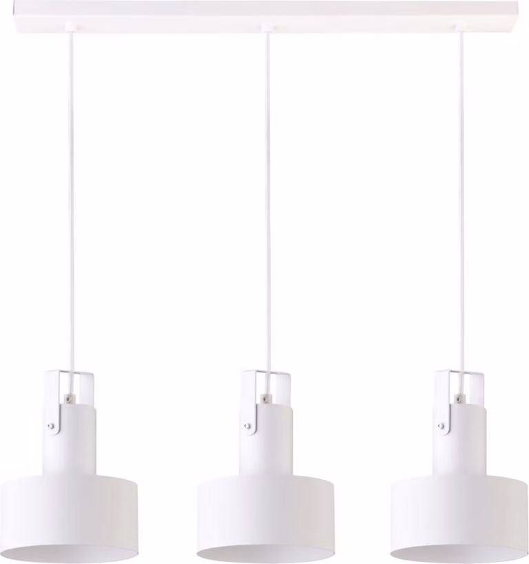 Lampada a sospensione Rif Plus bianca 3xE27x15W in metallo, dimensioni: 65x67x15 cm, IP20, Sigma Lighting