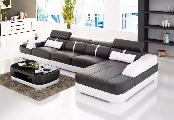 Ecksofa Polster Ecksofa L-Form Designer Sofa Wohnlandschaft Ecksofa Ledersofa