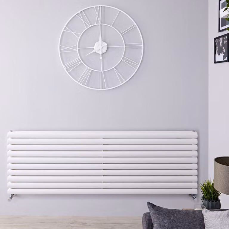 Radiatore di Design Orizzontale - Pannello Doppio - 590mm x 1780mm - Bianco - Revive